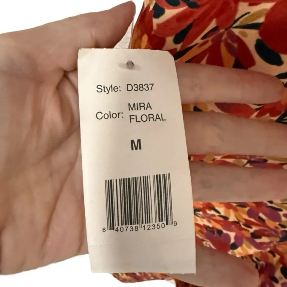 Alexia Admor Mira Floral Midi Dress NWT Size M Batwing Sleeve Dolman - Picture 7 of 8